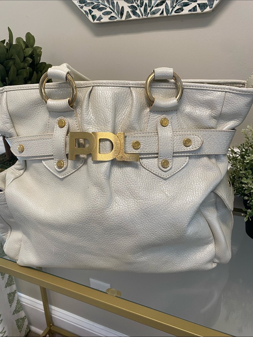 Paola del lungo Leather Tote Bag